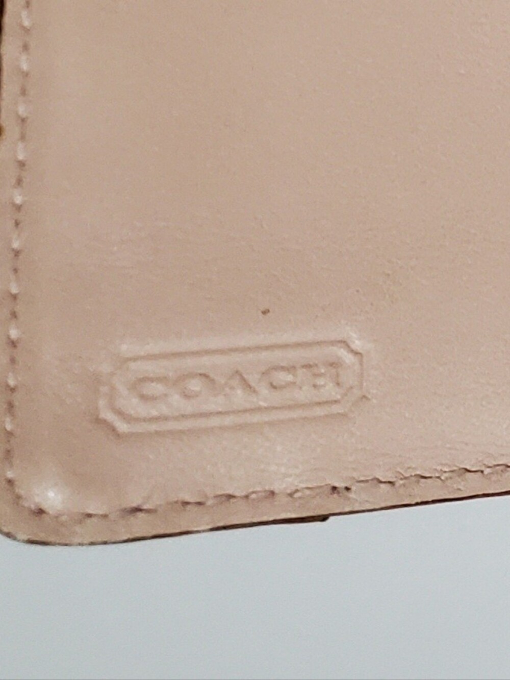 Vintage Coach Y2K Legacy Colorblock Leather Turnlock Bifold Wallet Orange Blush - Picture 7 of 12